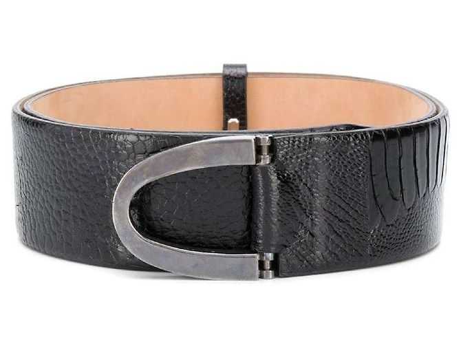 Schwarzer Leder Gürtel Gianfranco Ferré