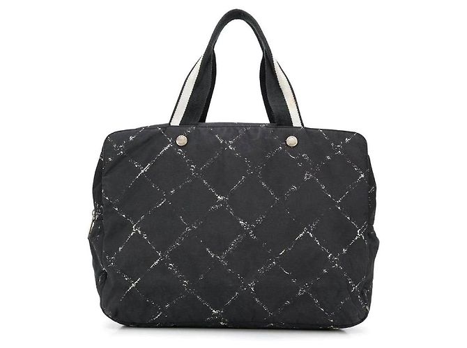 Borsa in tessuto blu scuro Chanel Bordò
