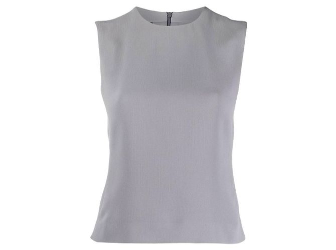 Giorgio Armani graue ärmellose Bluse