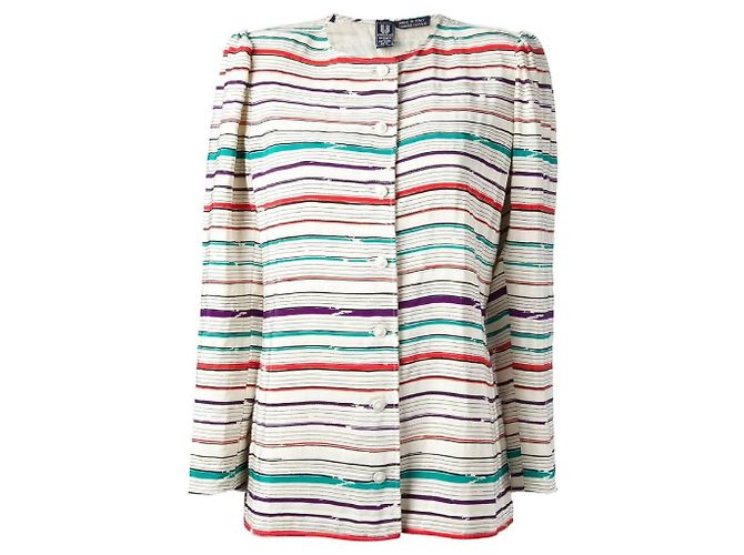 Blazer a righe Emanuel Ungaro Multicolore