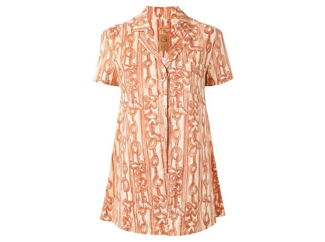 Camicia stampata floreale Romeo Gigli - anni 2000 Rosa