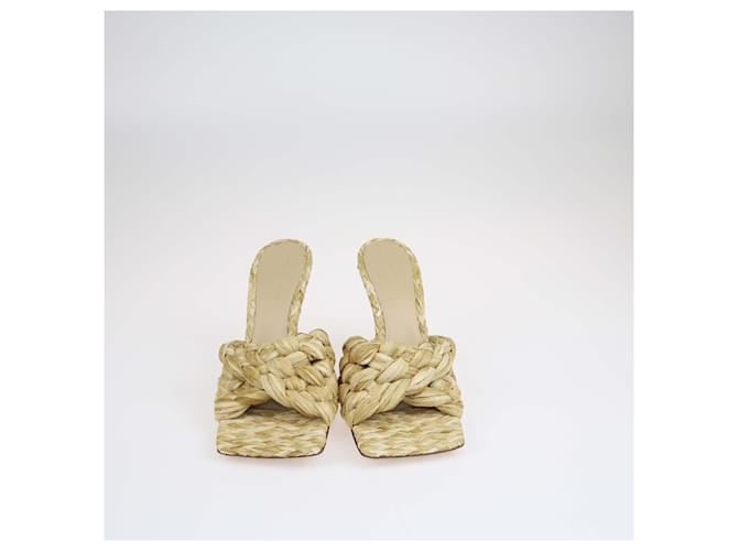 Sandales Lido beige de Bottega Veneta Toile  ref.1526278