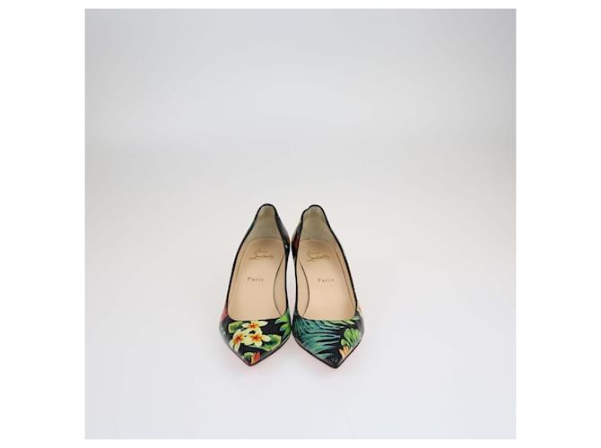 Christian Louboutin Escarpins Pigale Follies 55 Imprimé Hawaii Multicolore Cuir  ref.1526327