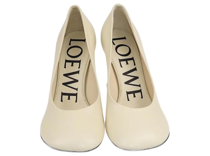 Loewe Beige Toy Pompes à Talons en Forme de Pétale Cuir  ref.1526349