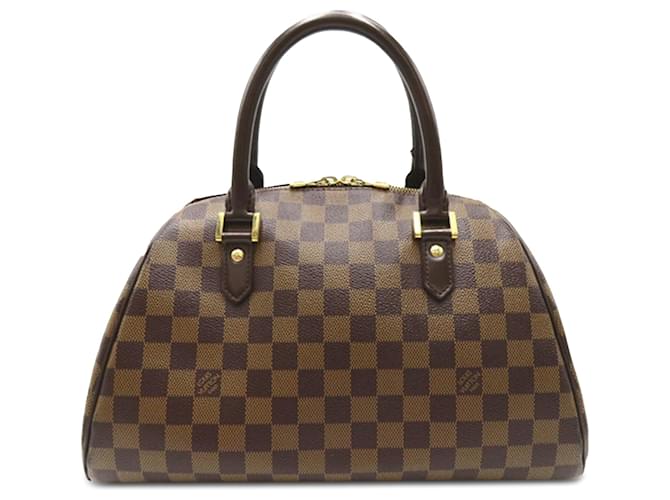 Bolsa Louis Vuitton Damier Ebene Ribera MM marrom Couro  ref.1526365