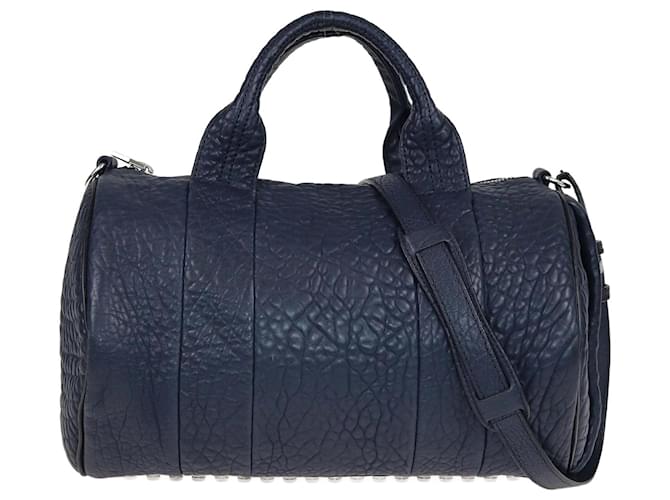 Sac de voyage Rocco en cuir grainé bleu marine d'Alexander Wang  ref.1526377