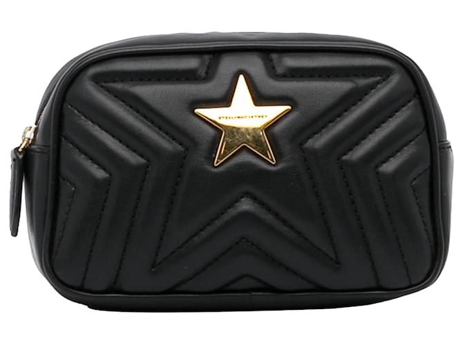 Stella Mc Cartney Bolso estrellado acolchado negro Stella McCartney Cuero  ref.1526422