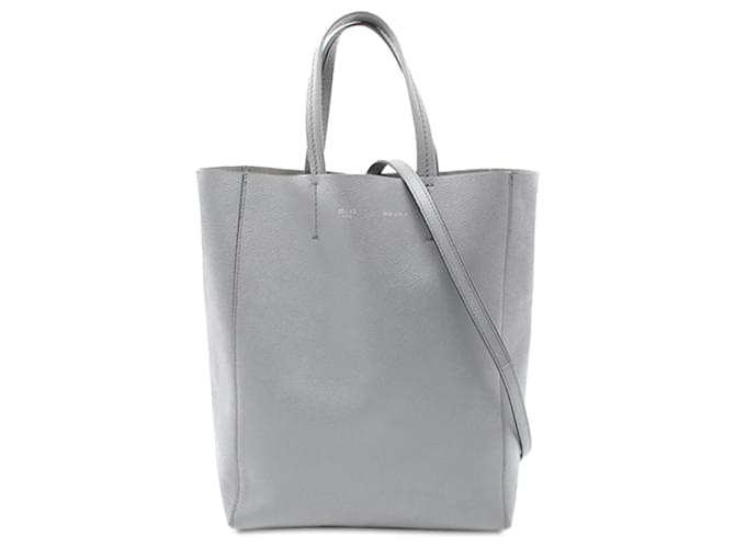 Céline Sac cabas vertical Celine Small gris Cuir  ref.1526518