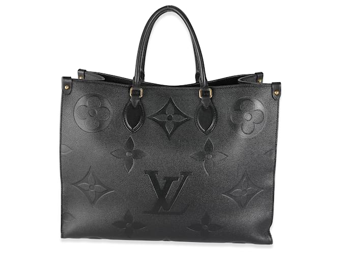 Louis Vuitton Monogram Empreinte Onthego GM Noir Cuir  ref.1526660