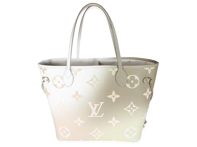 Louis Vuitton Sunset Kaki Monogramma Gigante Primavera In Città Neverfull MM Verde Metallico Tela  ref.1526679