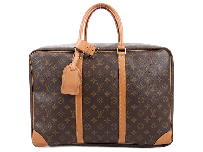 Bolso de viaje Louis Vuitton Monogram Canvas Sirius 45 M41408 Castaño Cuero  ref.1526722