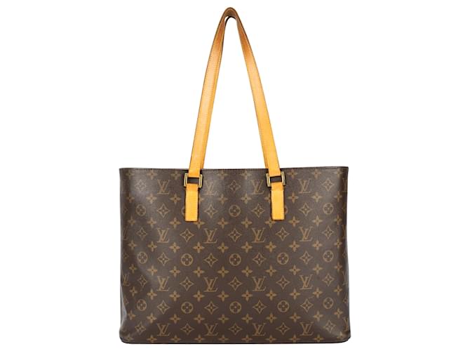 Borsa Shopper Louis Vuitton in Canvas Monogram Luco Marrone Tela  ref.1526736