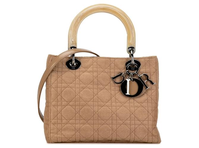 Dior Cannage Lady Beige Synthetic  ref.1527878