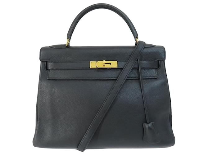 Hermès Kelly Black Leather  ref.1527980