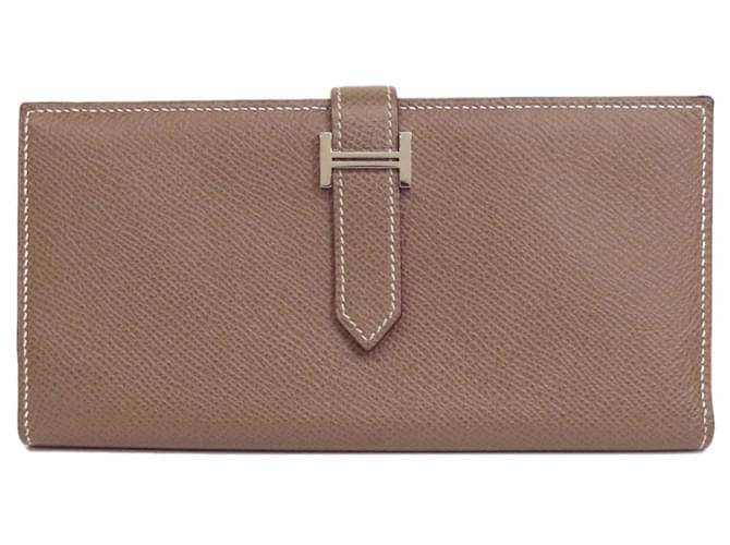 Hermès Béarn Beige Leather  ref.1528085