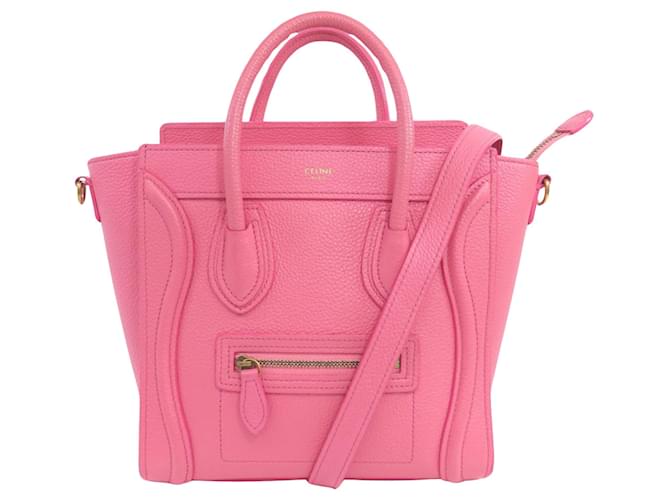 Luggage Bagages Céline Veau façon poulain Rose  ref.1528116