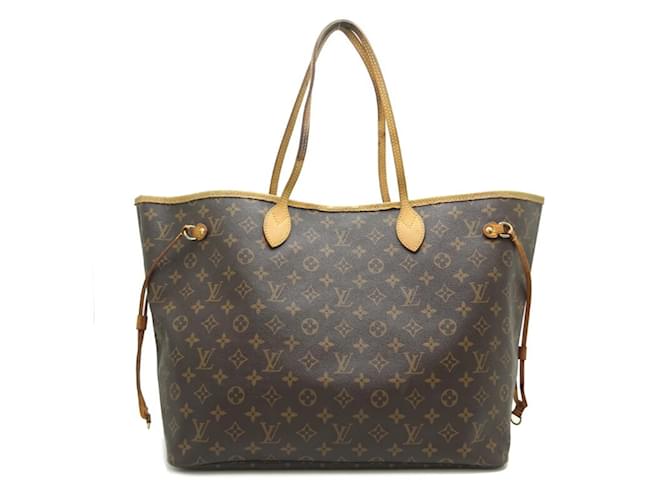 Sac à main Neverfull GM pour femmes de Louis Vuitton Cuir vernis Marron  ref.1528523