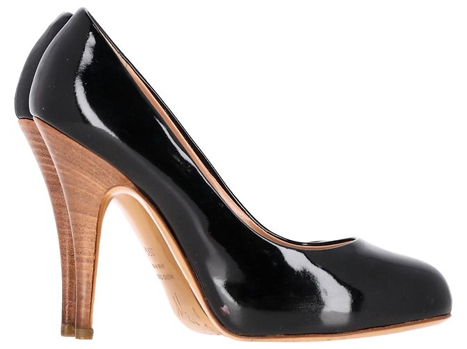 Pompes Giuseppe Zanotti en cuir verni noir