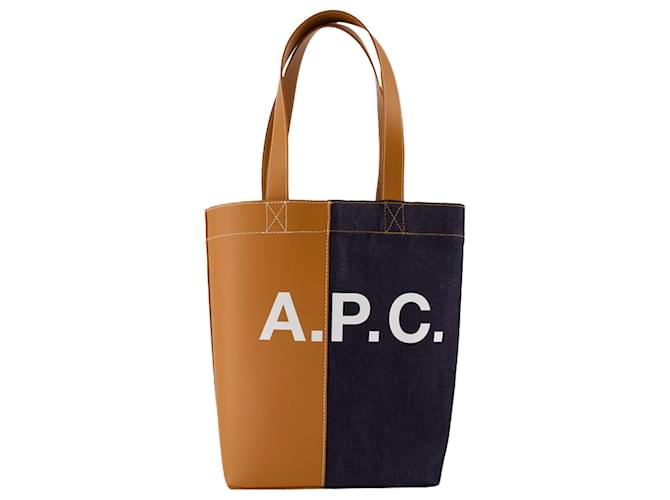 Apc Sac Tote Axel - A.P.C. - Coton - Caramel Marron  ref.1528773