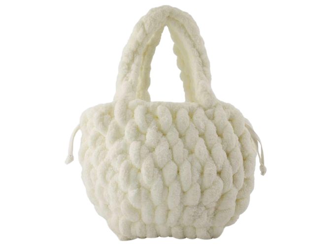 JW Anderson Bolsa de compras pequeña de manta - J.W. Anderson - Algodón - Blanco