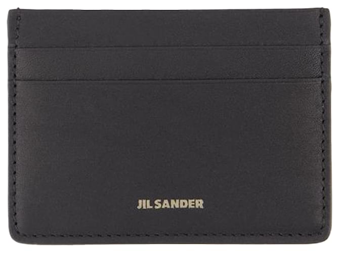 Porta-cartões - Jil Sander - Couro - Preto Bezerro-como bezerro  ref.1528919