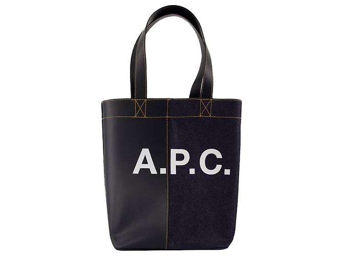 Apc Borsa Tote Axel - A.P.C. - Cotone - Blu Navy