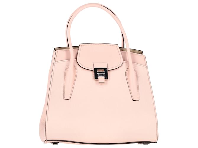 Sac à main large Bancroft en cuir de veau à texture en rose pastel de Michael Kors Veau façon poulain  ref.1528994