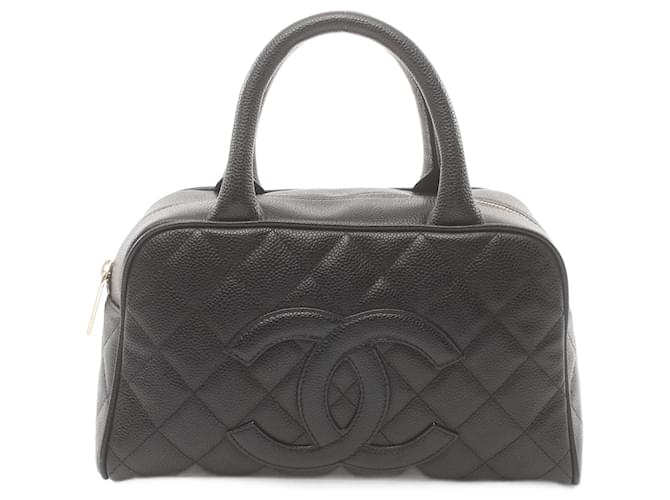 Sac à main Chanel Matelassé en cuir caviar noir  ref.1529386