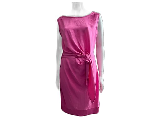 Diane Von Furstenberg Vestido envolvente suave rosa claro New Della de DvF Seda Elastano  ref.1529528