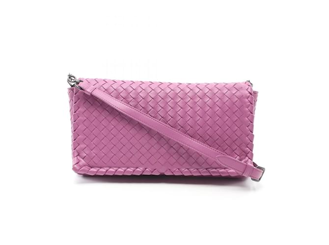 Bolso de Hombro Intrecciato de Bottega Veneta Rosa Polipiel  ref.1529614