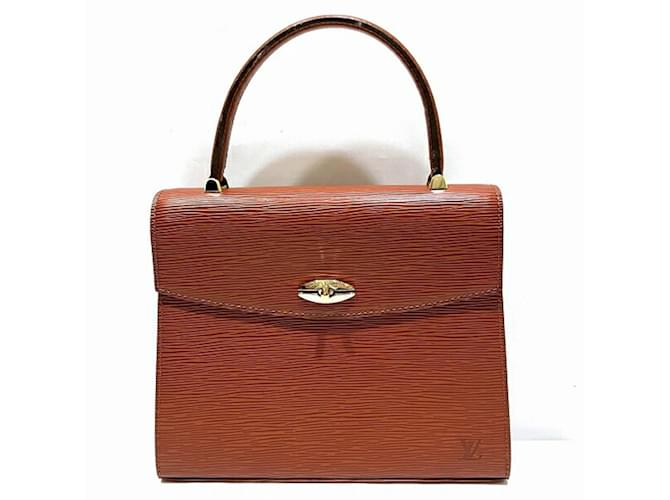 Louis Vuitton Epi Malesherbes Handbag Brown Leather  ref.1529625