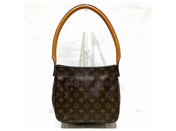 Sac à main Louis Vuitton Monogram Looping MM Cuir vernis Marron  ref.1529702