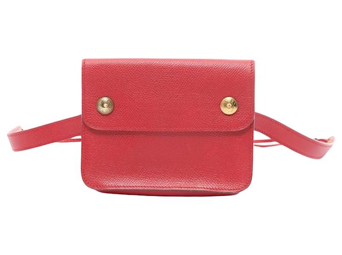 Hermès Pochette Red Leather  ref.1529788