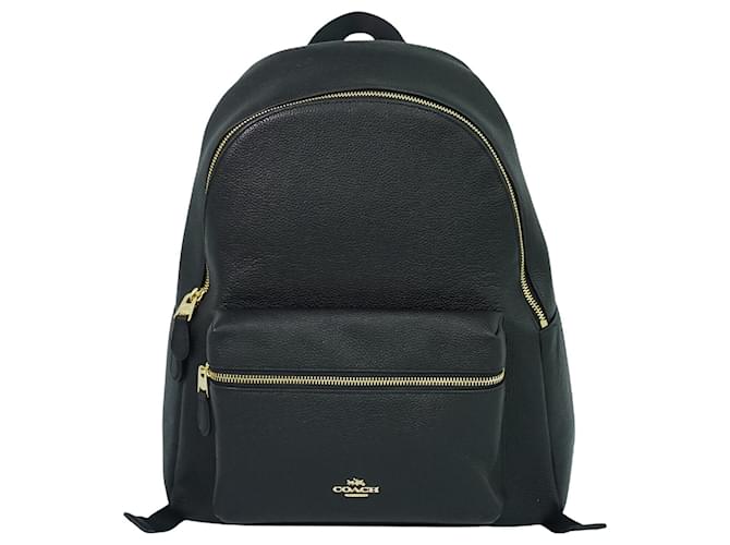 Coach Treinador Charlie Preto Couro  ref.1529805