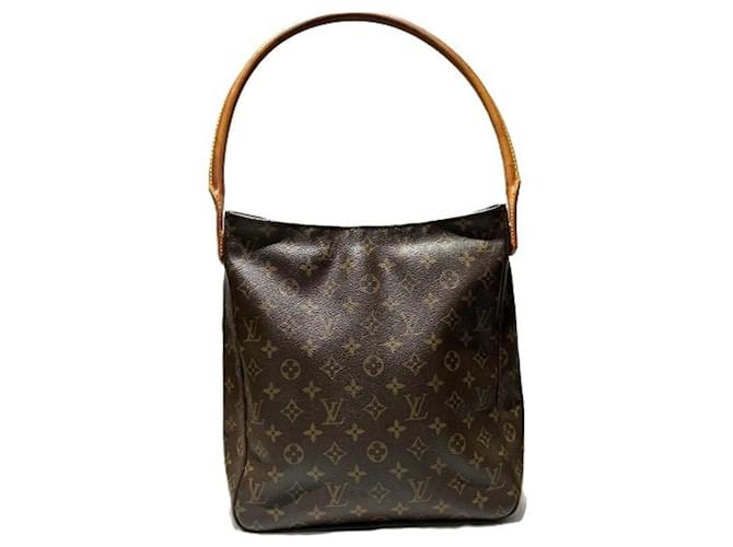 Louis Vuitton Monogram Looping GM Tote Bag Braun Monogramm Lackleder  ref.1529957