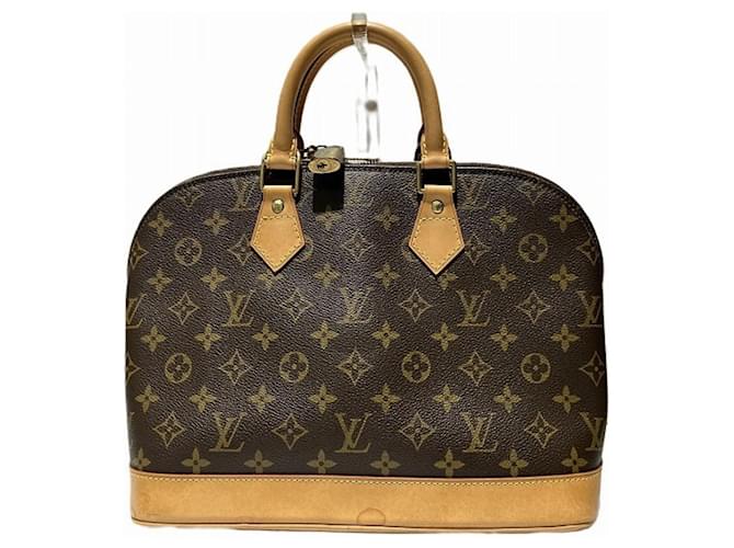 Louis Vuitton Monogram Alma Handbag Brown Patent leather  ref.1529993