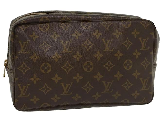 Louis Vuitton Trousse de Toilette Clutch Bag Brown Cloth  ref.1530195