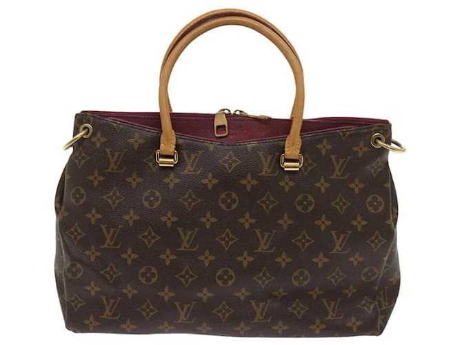 LOUIS VUITTON Pallas Handbag Brown Cloth  ref.1530266