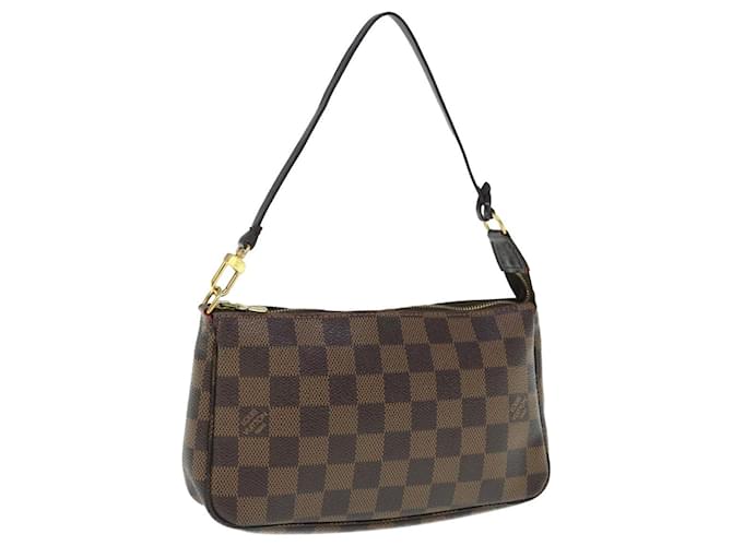 LOUIS VUITTON Pochette Accessoire Clutch Bag Brown Cloth  ref.1530275