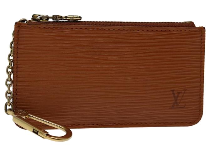 LOUIS VUITTON Pochette Cles Wallet Castaño Cuero  ref.1530288