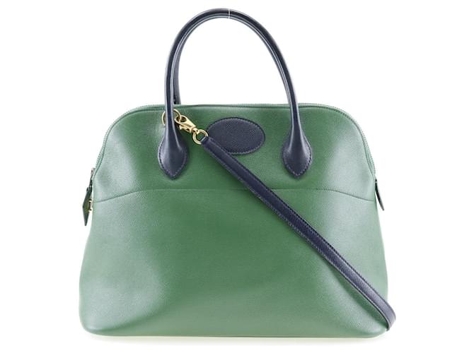 Hermès HERMES Bolide Handbag Green Leather  ref.1530300