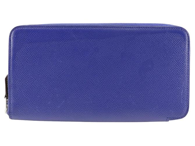 Hermès HERMES Azap Wallet Blue Leather  ref.1530303