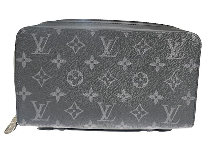 LOUIS VUITTON Zippy XL Wallet Black Leather  ref.1530306