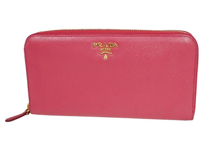 Cartera Saffiano PRADA Rosa Cuero  ref.1530308