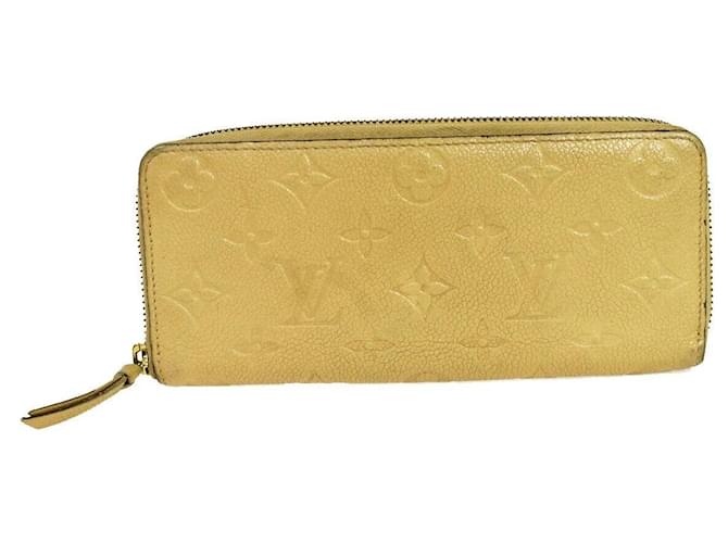 Billetera Clemence LOUIS VUITTON Blanco Cuero  ref.1530311