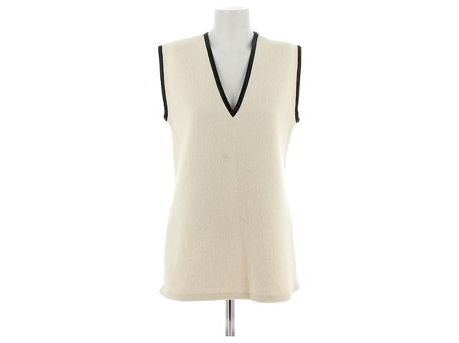 JIL SANDER Tops T.FR 34 Wool Cream
