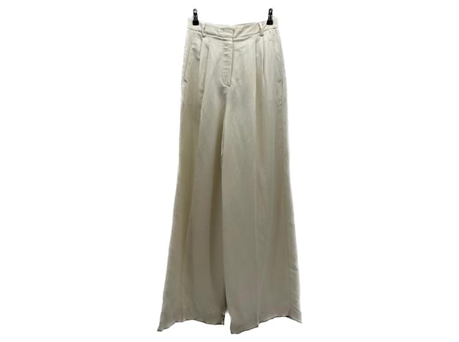 Autre Marque Max Mara Weekend trousers T.IT 40 Viscose Cream  ref.1532834