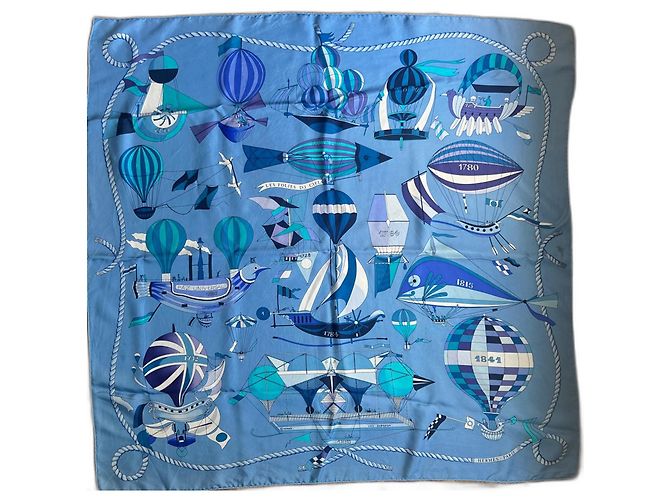 Constance Hermès Piazza Hermes mongolfiere Blu Blu navy Blu chiaro 