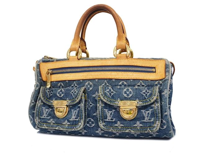 Louis Vuitton Monogram Denim Handbag Blue  ref.1532956