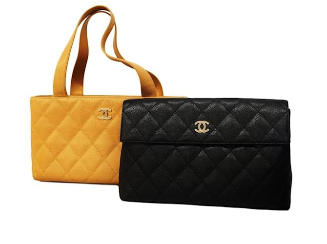 Bolso tote de cuero caviar beige Chanel  ref.1532992